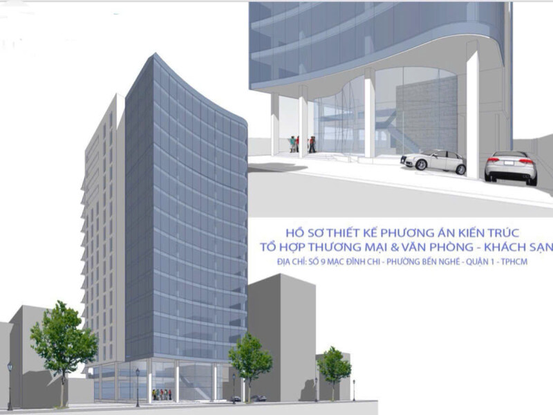 Quỹ Đất Xây Toàn Nhà Văn Phòng Mặt Tiền số 9 Mạc Đỉnh Chi, P. Bến Nghé Xây 4 hầm 15 tầng giá 1400Ty